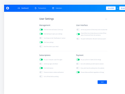 Settings - Saas Admin Ui Kit