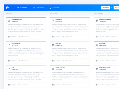 Cards UI - Saas Admin Ui Kit app business clean data graphs material minimal saas shadows web design website white