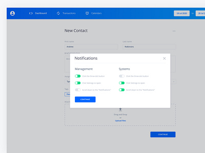 Modal - Saas Admin Ui Kit app business clean data graphs material minimal saas shadows web design website white