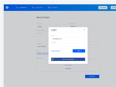 Login - Saas Admin Ui Kit app business clean data graphs material minimal saas shadows web design website white