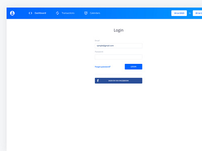 Login UI - Saas Admin Ui Kit app business clean data graphs material minimal saas shadows web design website white