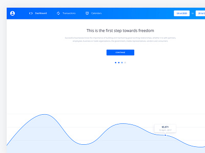 Onboarding - Saas Admin UI Kit app business clean data graphs material minimal saas shadows web design website white