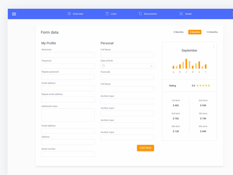 Form Data - Material Design Ui Kit by Pierluigi Giglio on Dribbble