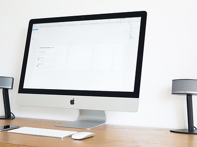 Imac Quarter View with UI Design app branding business clean dashboard data design flat ios iphone material minimal shadows sketch ui ux web web design website white