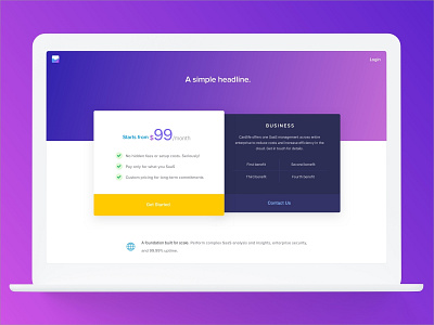 Pricing Webpage UI Design