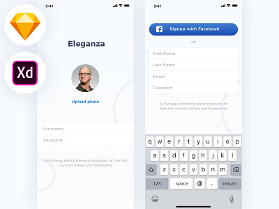 Freebie: iOS App for Sketch and Adobe XD app branding clean dashboard design flat frebie free free app freebie freeebie ios material ui web website white