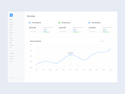 SaaS Dashboard UI Design app branding clean dashboard data design flat material ui web website white