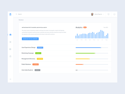 SaaS Dashboard UI Design app branding business clean dashboard data design flat graphs material minimal saas sketch ui ux web web design website white