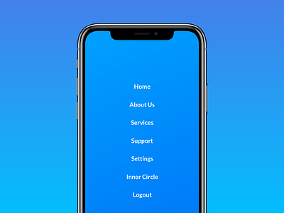 Menu flow: iOS App UI Design