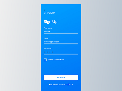 Sign Up flow: iOS App UI Design animation app branding clean dashboard design flat icon illustration logo material type typography ui vector web website white