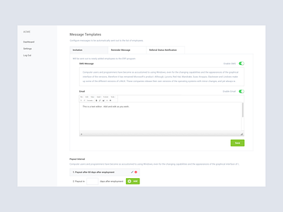 Settings flow: Dashboard UI Design 2d app branding business clean dashboard data design flat graphs material minimal saas sketch ui ux web web design website white