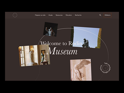 Rodin Museum Concept animation concept design desktop museum parallax statue ui ux