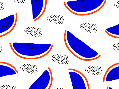 Bold and bright watermelon pattern design