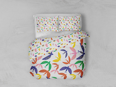 Colorful Summer pattern collection birds design illustration mockup pattern pattern art pattern design surface pattern surface pattern design surfacedesign