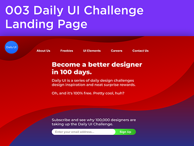 003 Daily Ui 100daysofui daily challange dailyui dailyui003 dailyuichallenge design illustration ui ui design ux web design website