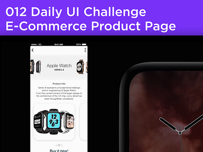 #012 #ecommerce - E-Commerce Product Page Design 100daysofui app design apple applewatch dailyui dailyuichallenge ecommerce ecommerce app ios iosdesign minimal online shopping productpage shopping app ui ui design ux website