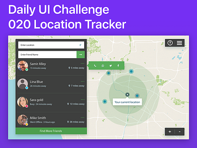 #020 #LocationTracker - A Friend location finder map design