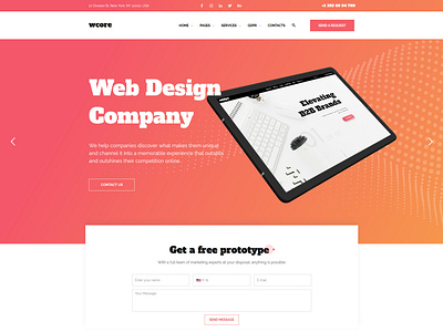 wCore - web design agency WordPress theme web design web design agency web design company wordpress wordpress theme