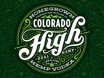 Colorado High Vodka Identity brand identity brand strategy branding design hemp idenity logo package design packaging typogaphy vodka