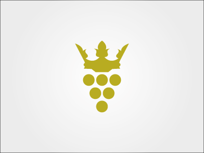 Logo for a champagne brand champagne gold grapes logo royal wine