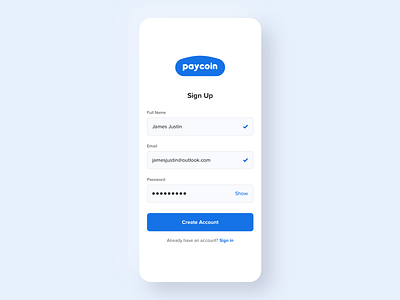 Daily UI #001 • Sign Up app create account daily ui daily ui 001 dailyui sign up ui uiux