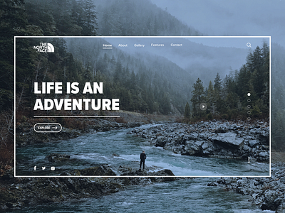 Daily UI #003 • Landing Page daily ui dailyui landing page landing pages the north face travel ui ux uxui