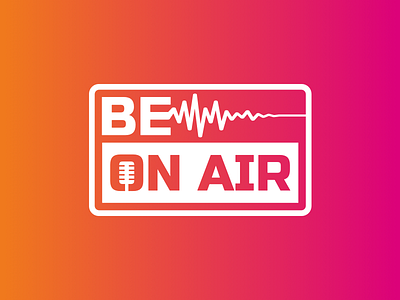 Be On Air Logo air be gradient logo on radio