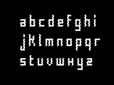 ZIG ZAG typeface font font design letter letter design monospaced font type type design typeface typeface design