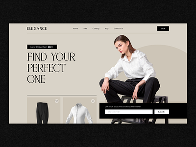 Fashion online shop Home Page concept