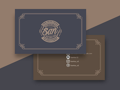 Santos Cards badge badge logo branding business card design print typography