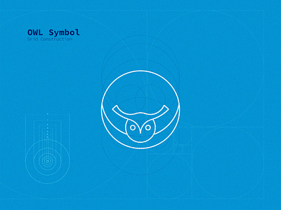 Owl Symbol - Grid Construction brand branding grid design grid logo identity inspirations logo logo design logodesign logotype