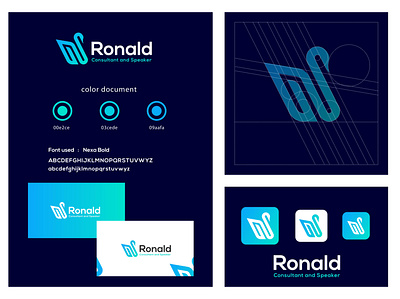 Ronald Logo branding business logo consultancy logo consultant logo design gradient logo graphics icon illustrator logo logo design logotype maketing logo minimalist logo modern logo simple logo speaker speaker logo ui vector