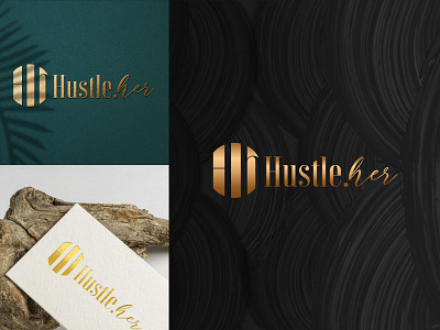Hustle.her Logo design femninelogo golden graphic design humanlogo illustration illustrator logo logodesign minimal modernlogo ngo ngologo rightslogo sleek textlogo typography vector women womenlogo