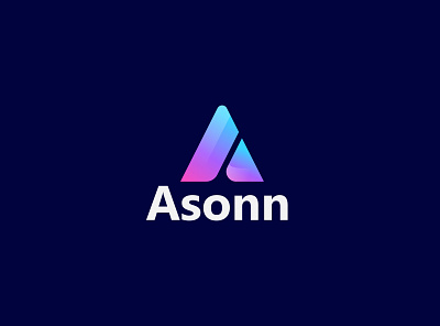 Asonn Logo 3d logo clean design design gradient icon icon illustrator logo logodesign minimalist logo modern logo vector