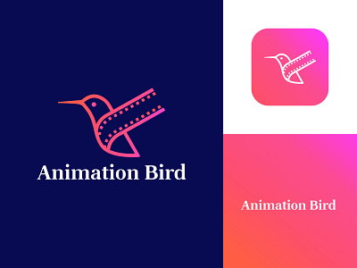 Animation Bird 01 animation logo artwork bird icon gradient graphics icon icons illustrator logos minimalist logo modern logo sketch vector
