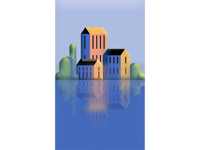 City by Water adobe illustrator design illustration sketch