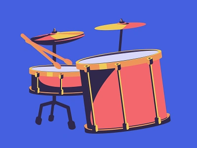 Just Drums adobe illustrator animation drums illustration music