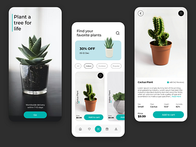 Plant Shop - Ecommerce Mobile App Design