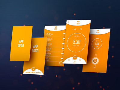 Alarm App UI Design alarm app app design icon photoshop ui design ux