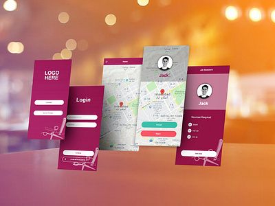 Kut It (Barber App) app barber app design map app photoshop ui desgin