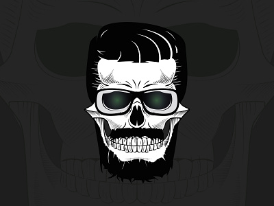 Skull icon illustration illustrator logo vector