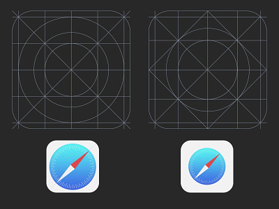 iOS 7 grid system 7 bashing icon ios