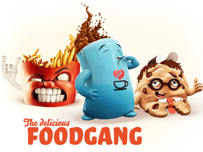 Foodgang character coffee coffeecookies cookies creeze foodgang fries