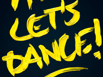 Fuck Art, Let's Dance! 3d creeze dead disco experiment fuck art lets dance paint type yellow
