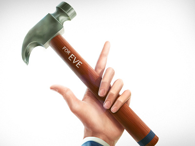 Hand creeze eevoo hammer hand illustration