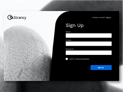 Daily UI #001 - Sign Up 001 black white challenge daily ui daily ui 001 dailyui dailyui 001 dailyuichallenge day1 sign up sign up ui signup signup form signup page signup screen signupform ui ui design uidesign web design