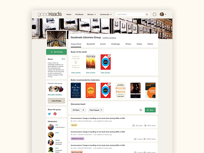 Goodreads Community Redesign