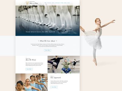 Marat Daukayev / Ballet School website ballet dance design kluge ui webdesign
