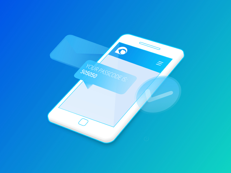 TeleSign - key Visual branding icon illustration kluge mobile security ui vector