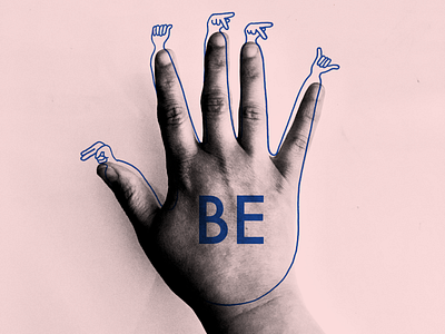 Be Happy - Fingerspelling in American Sign Language american sign language fingerspelling illustration